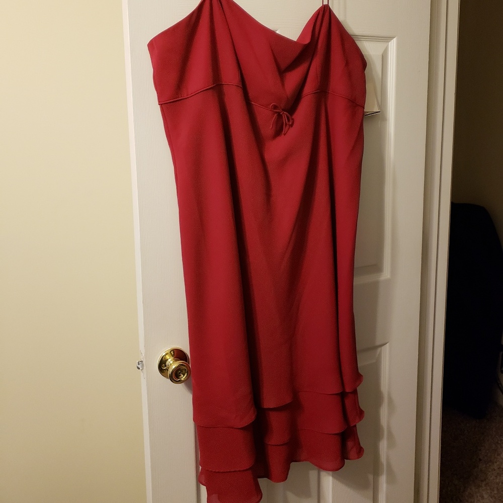 Burgundy dress